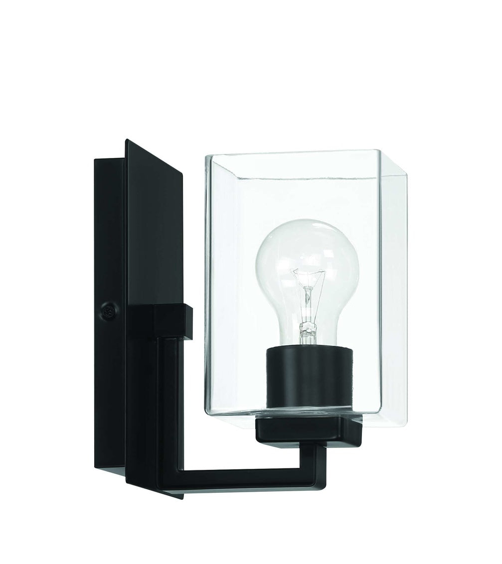 18506FB1 - McClane 1 Light 8" High Wall Sconce - Flat Black