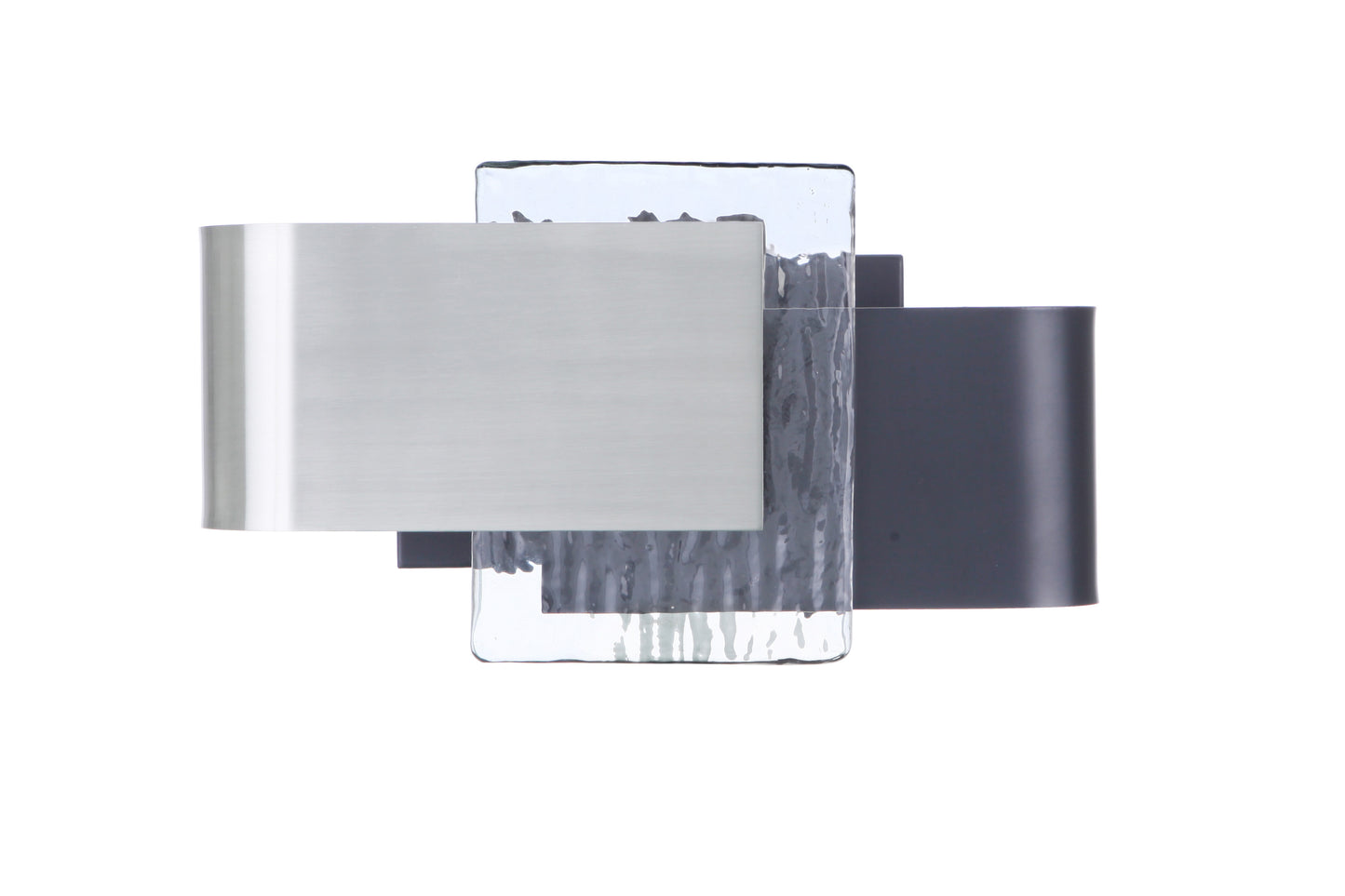 11912FBPLN-LED - Harmony 1 Light 6.75" High Wall Sconce - Flat Black / Polished Nickel