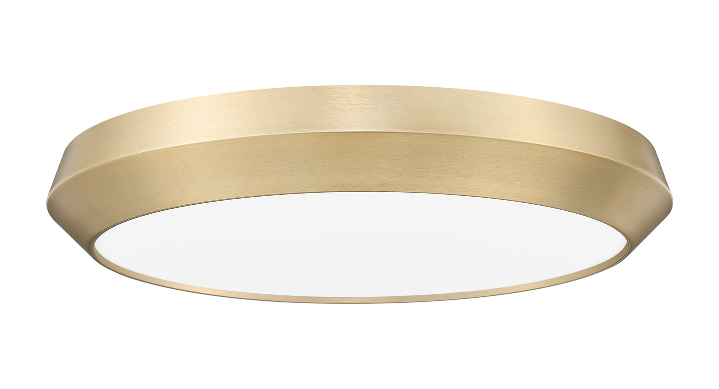 7701F20-MGLD-LED - Quasars 1 Light Flush 20" Mount - Modern Gold