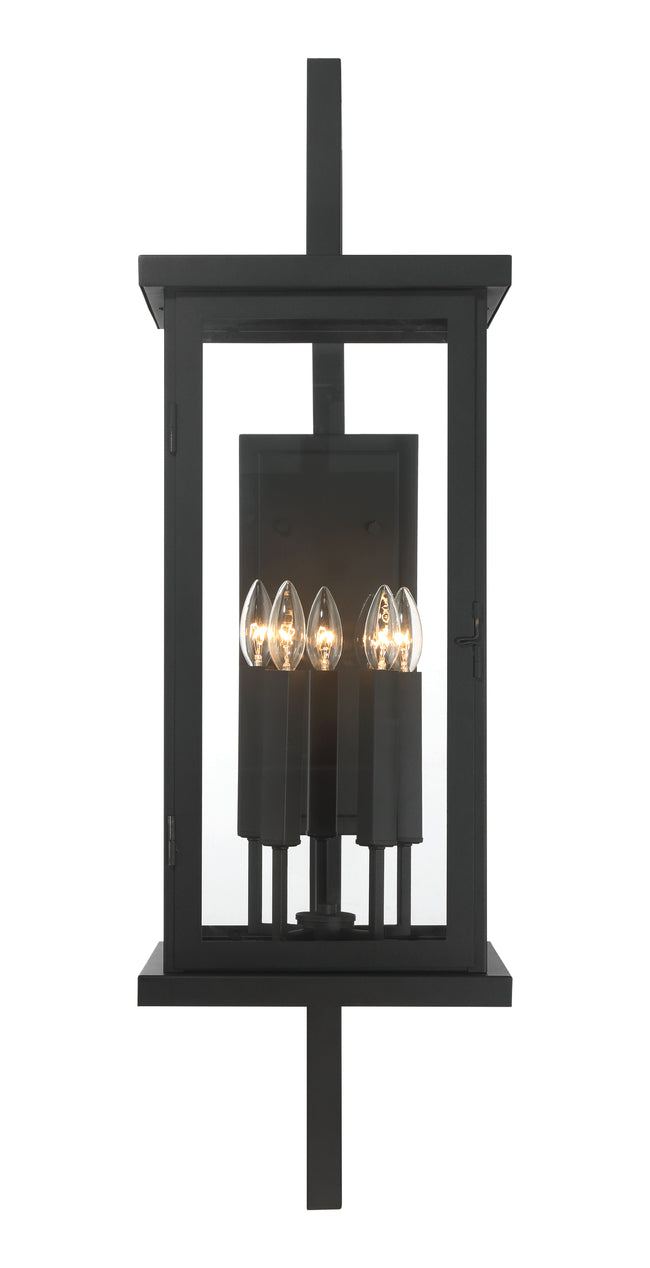 ZA8030-TB - Jordan 5 Light 38" High Outdoor Wall Lantern - Textured Black