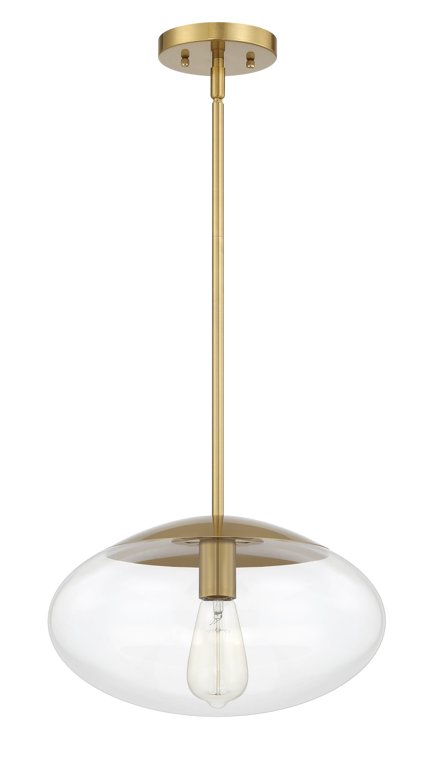 56894-SB - Gaze 1 Light 14" Wide Pendant - Satin Brass