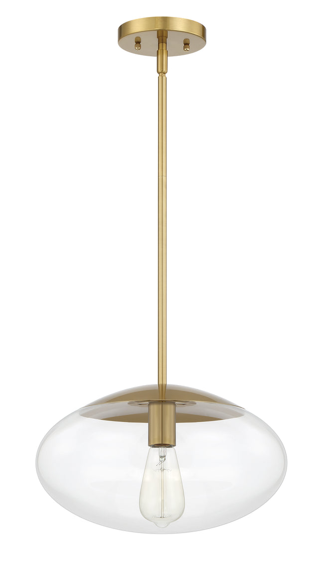 56894-SB - Gaze 1 Light 14" Wide Pendant - Satin Brass
