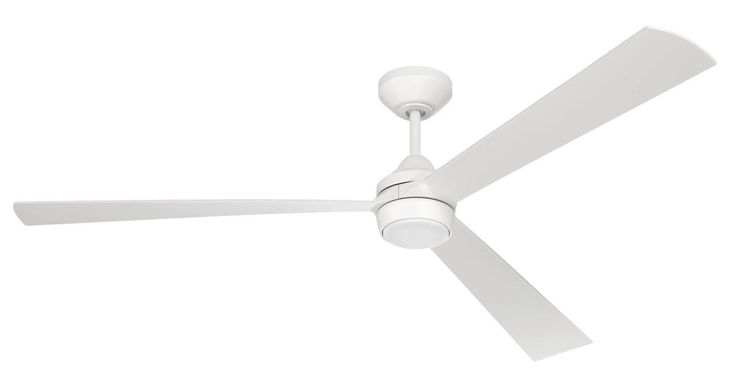 STL60W3-NWF - Sterling 60" 3 Blade Indoor Outdoor Ceiling Fan with Light Kit - White