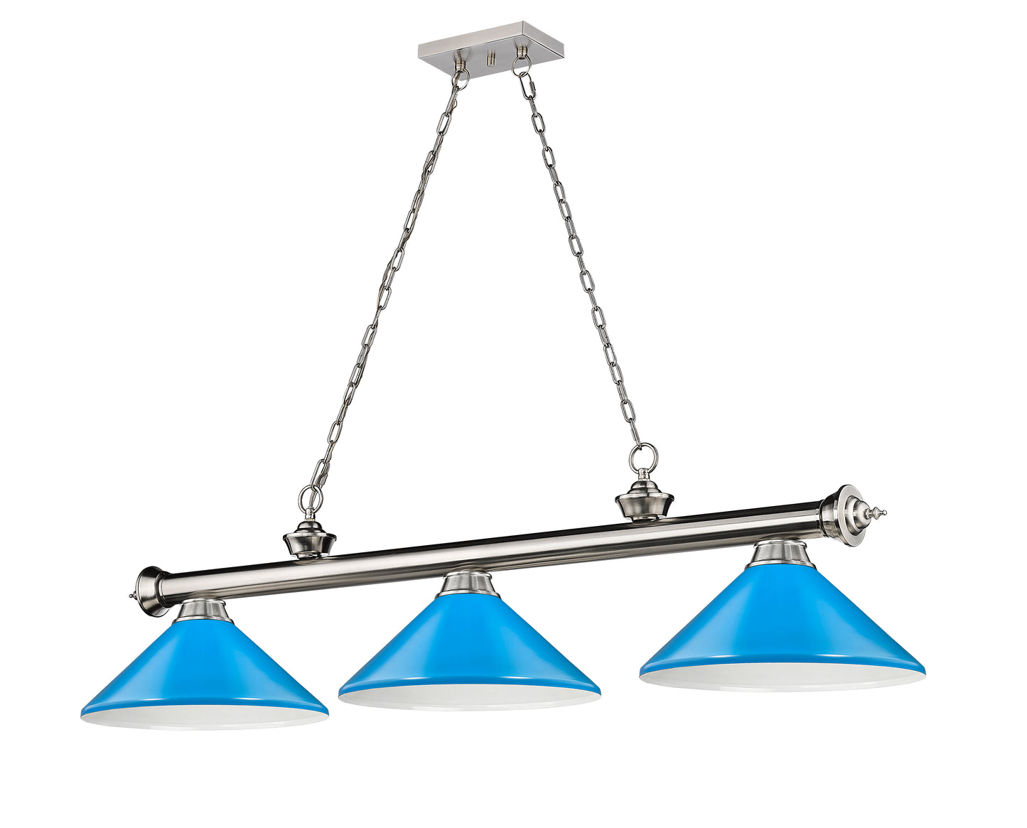 2306-3BN-MEB - Cordon 3 Light 58" Billiard - Brushed Nickel