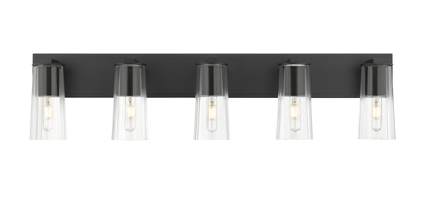 826-5V-MB - Titus 5 Light 40" Vanity - Matte Black