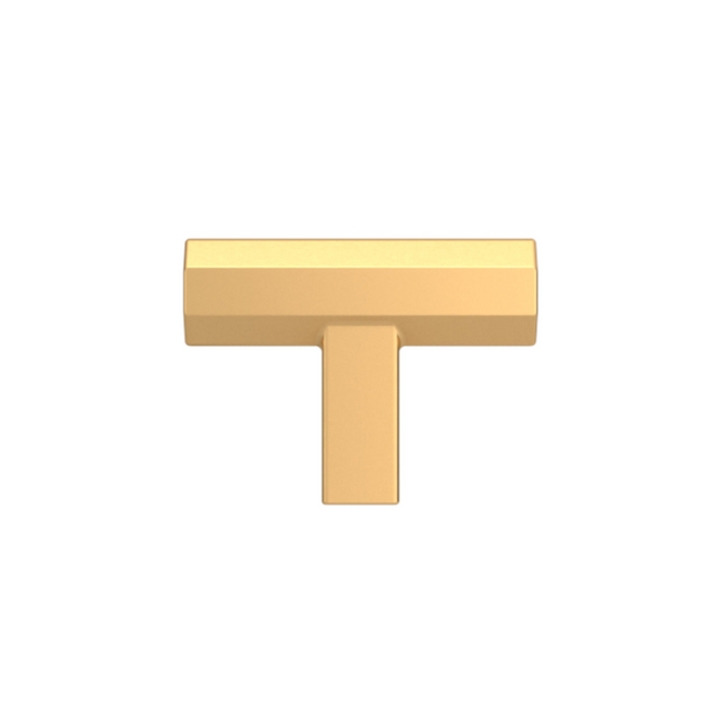 4416044 - 1 1/2"- Octagonal Knob - Satin Brass