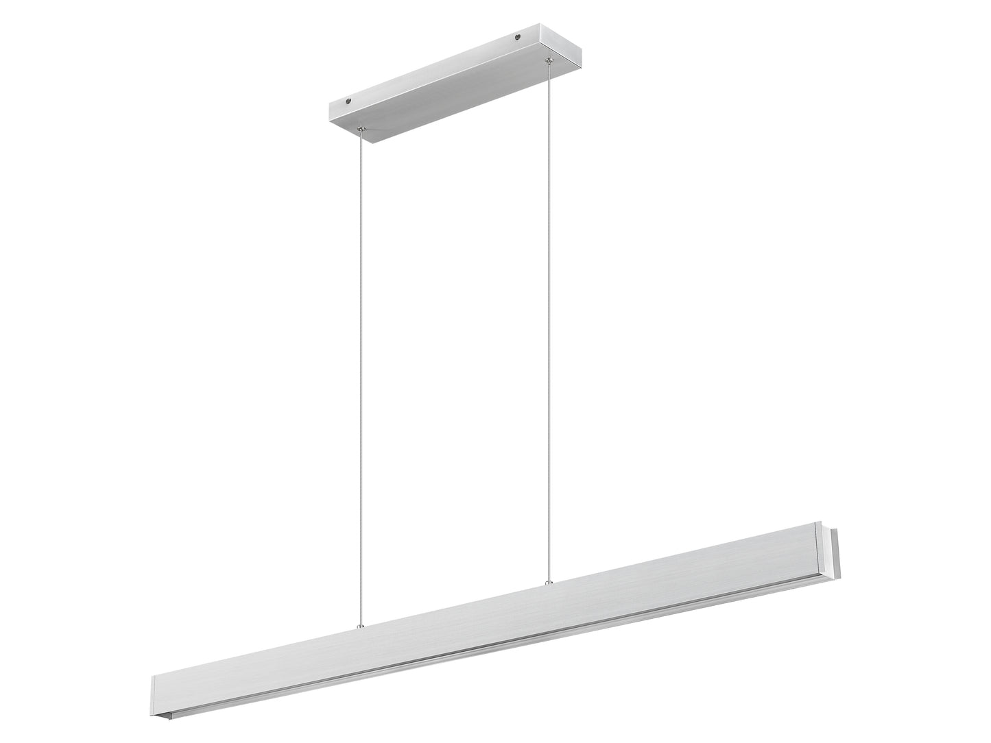 1016-55L-BN-LED - Hudson 1 Light Linear 55" Chandelier - Brushed Nickel