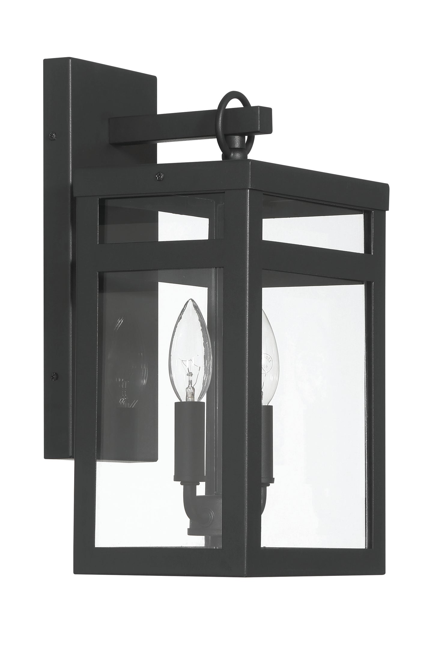 ZA7904-TB - O'Neal 2 Light 15" High Outdoor Wall Lantern - Textured Black