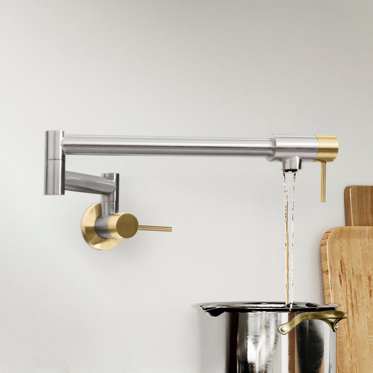 GEM-FPF-ZBNCB - Autograph Edition Gemini Pot Filler in Brushed Nickel and Champagne Bronze