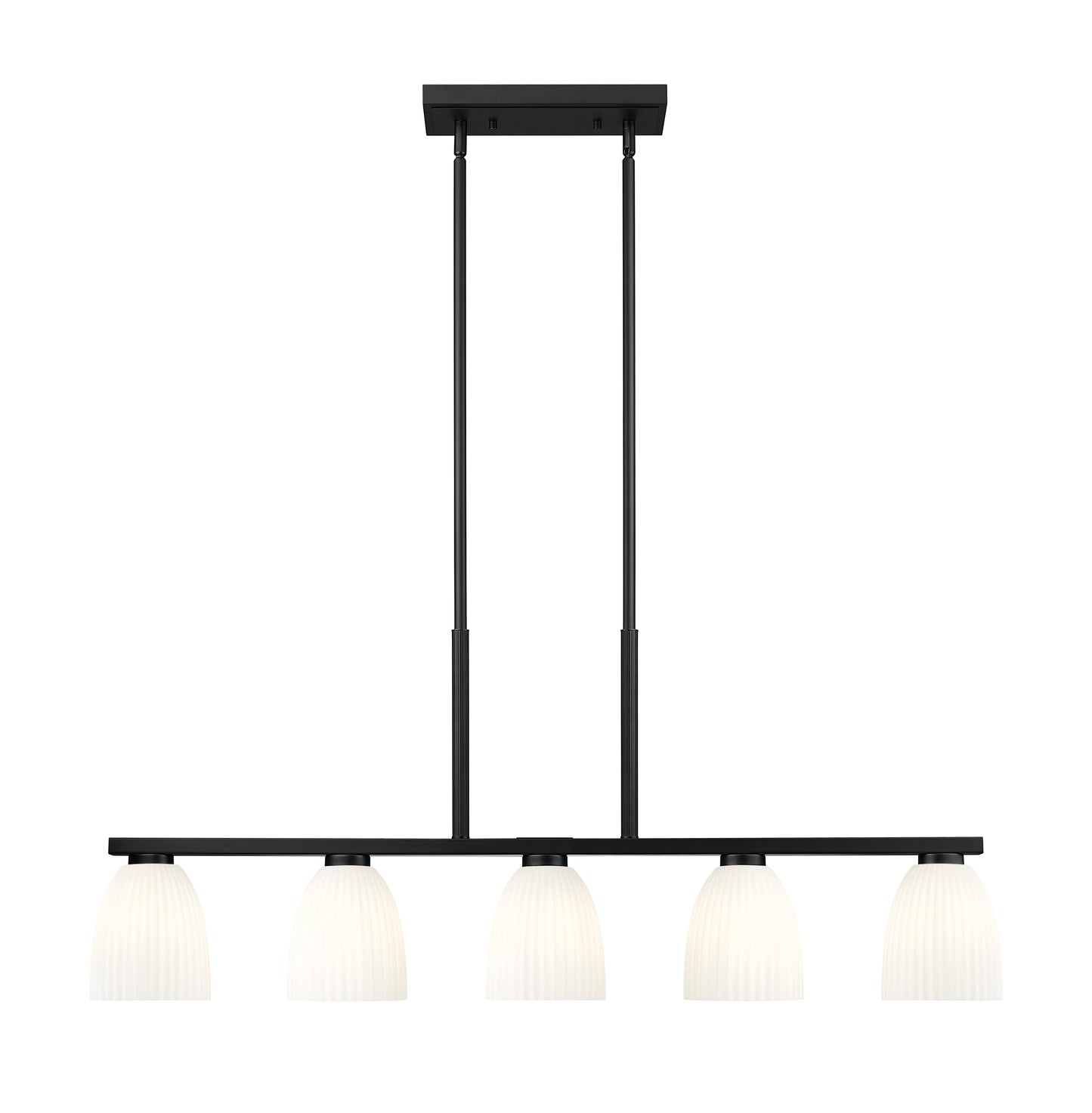 7518-5L-MB - Naya 5 Light Linear 44" Chandelier - Matte Black