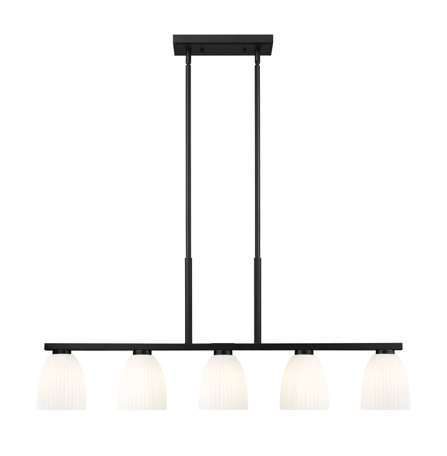 7518-5L-MB - Naya 5 Light Linear 44" Chandelier - Matte Black