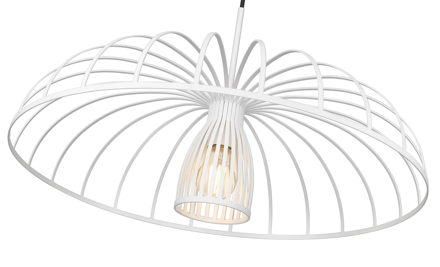 623P24-TXWH - Valencia 1 Light 24" Pendant - Texture White