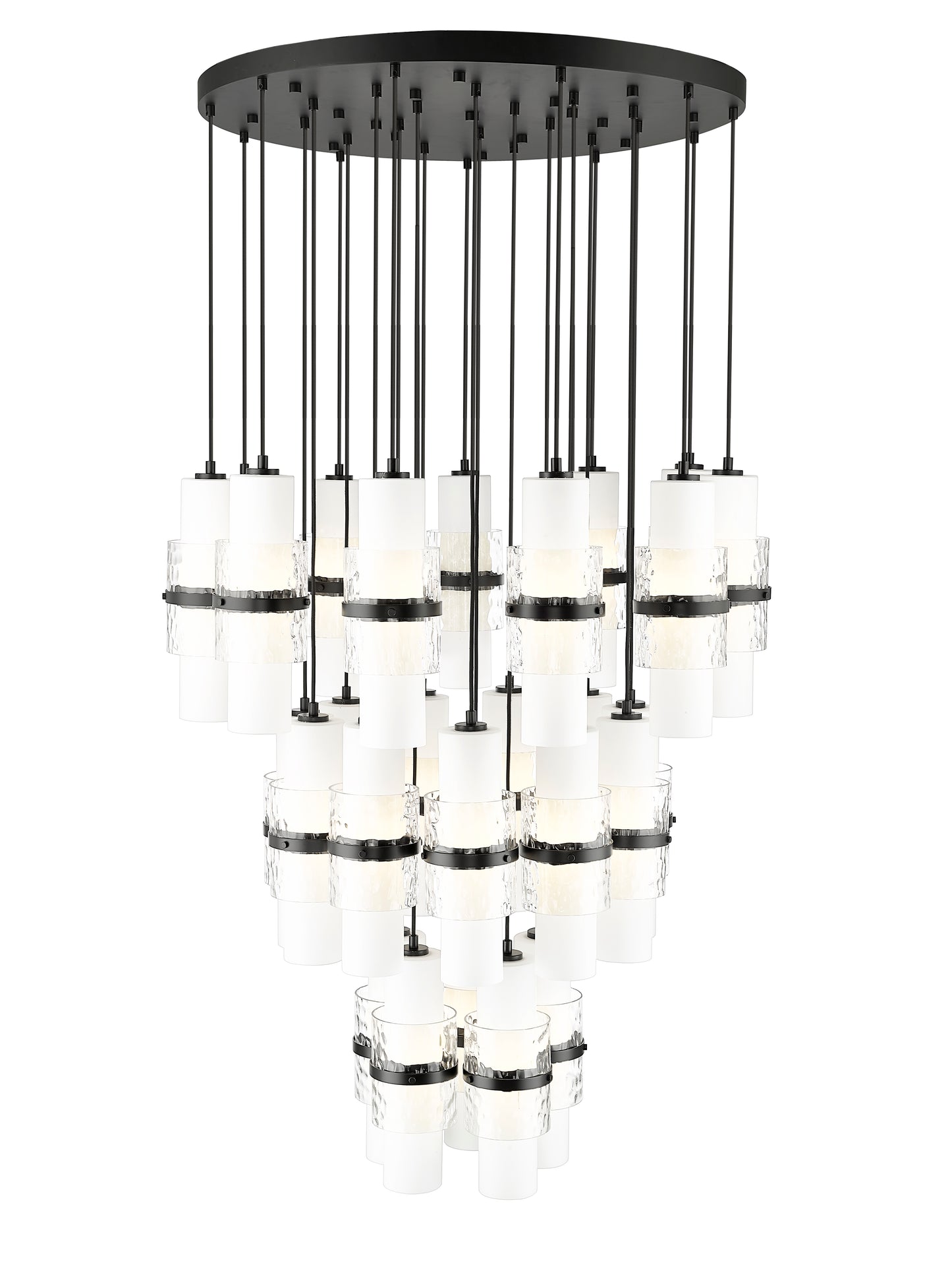 1946P-27R-MB - Cayden 27 Light 36" Chandelier - Matte Black