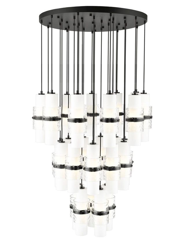1946P-27R-MB - Cayden 27 Light 36" Chandelier - Matte Black