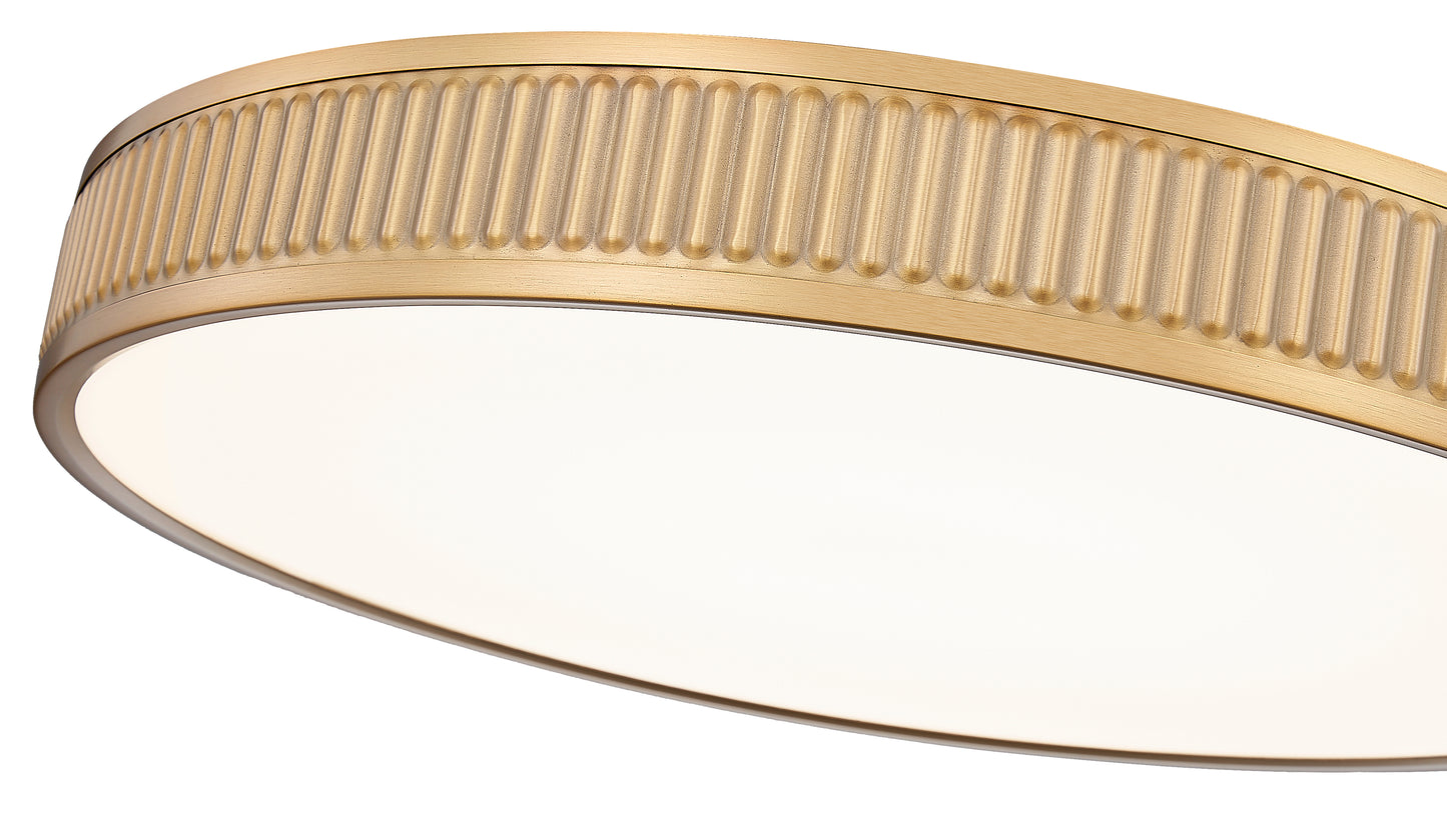 1013F20-MGLD-LED - Stari 1 Light Flush 21" Mount - Modern Gold