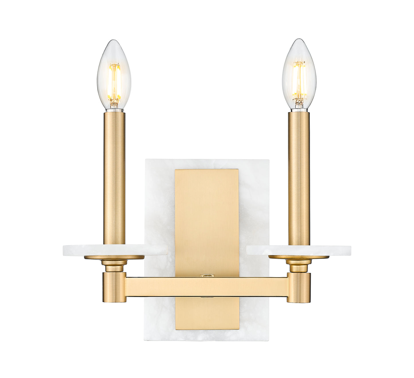 3045-2S-MGLD - Kaden 2 Light Wall 9" Sconce - Modern Gold