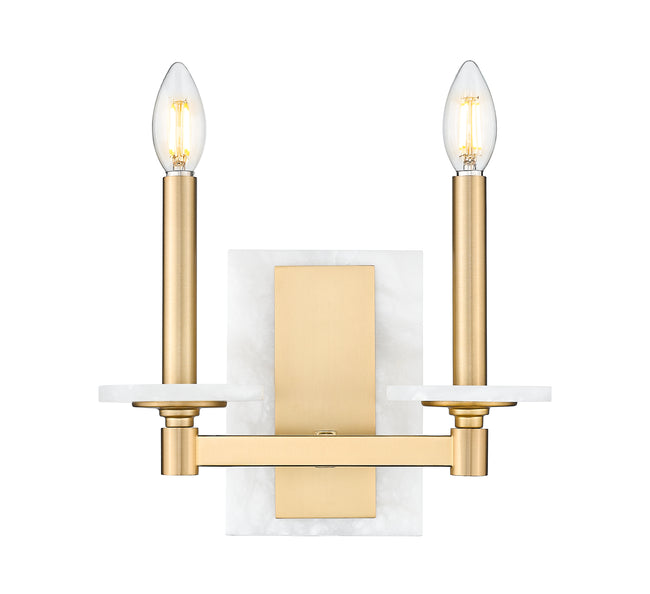 3045-2S-MGLD - Kaden 2 Light Wall 9" Sconce - Modern Gold