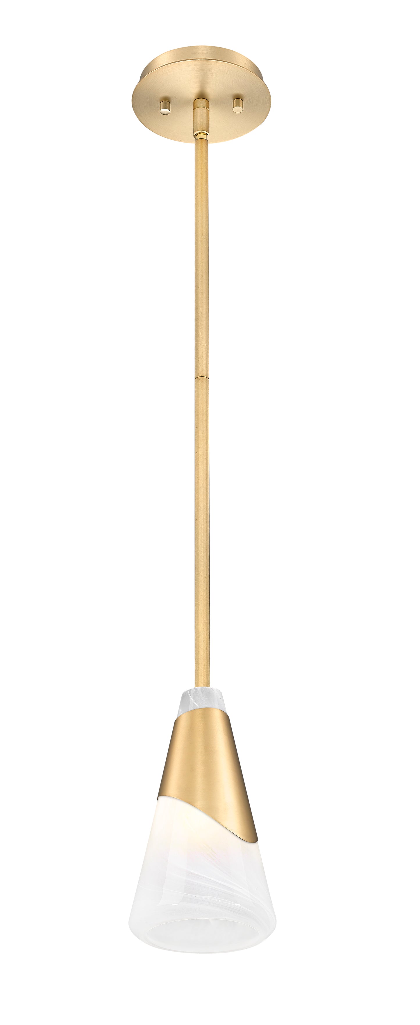 828P6-ROD-MGLD - Aimie 1 Light 6" Pendant - Modern Gold