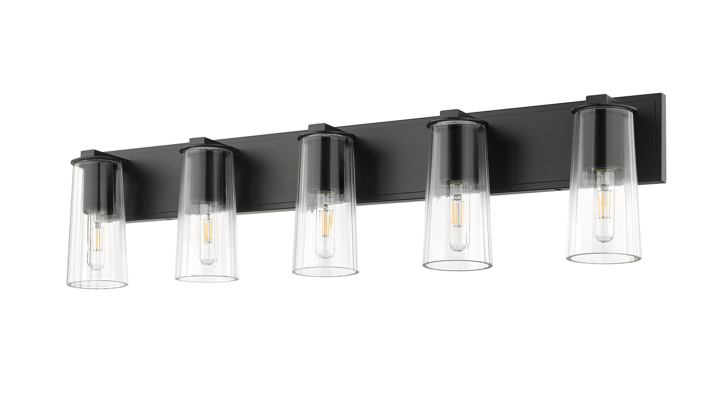 826-5V-MB - Titus 5 Light 40" Vanity - Matte Black