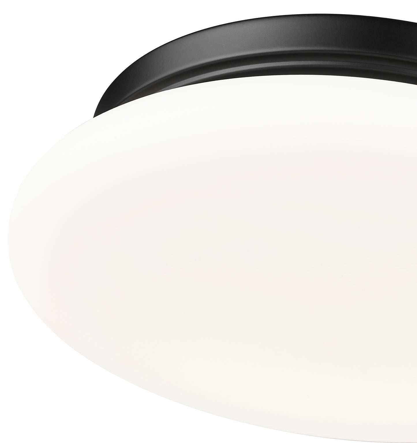 1025F12-MB-LED - Soleil 1 Light Flush 12" Mount - Matte Black