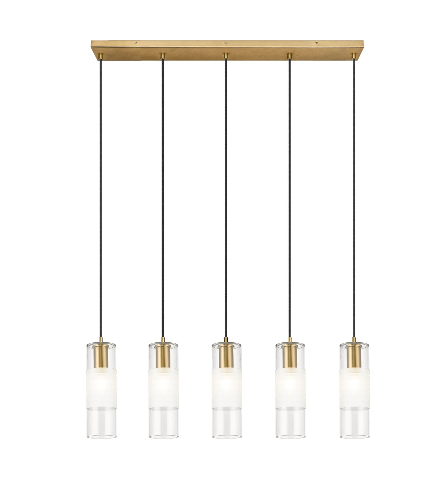 824P-5L-MGLD - Alton 5 Light Linear 42" Chandelier - Modern Gold