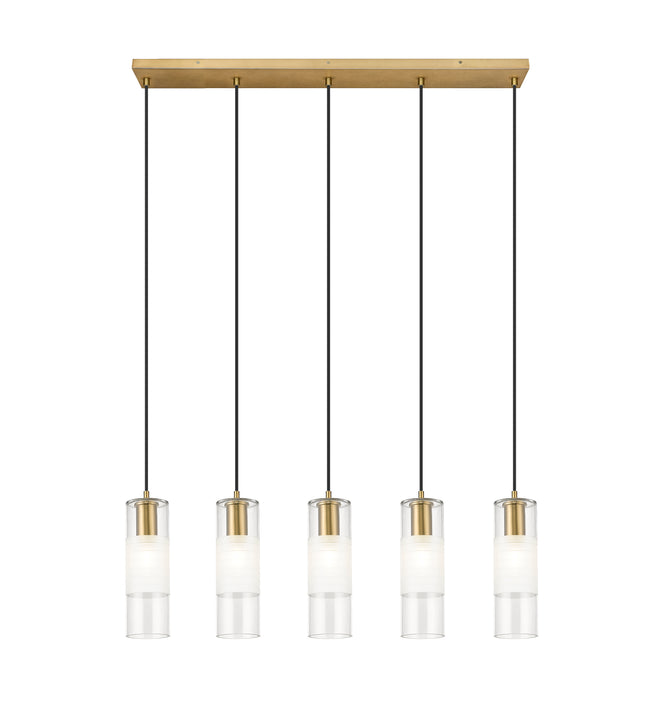 824P-5L-MGLD - Alton 5 Light Linear 42" Chandelier - Modern Gold
