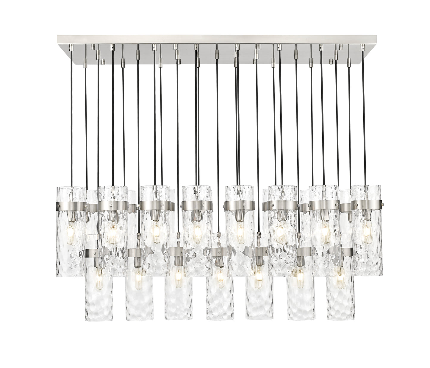 7002P5-23L-BN - Fontaine 23 Light Linear 54" Chandelier - Brushed Nickel