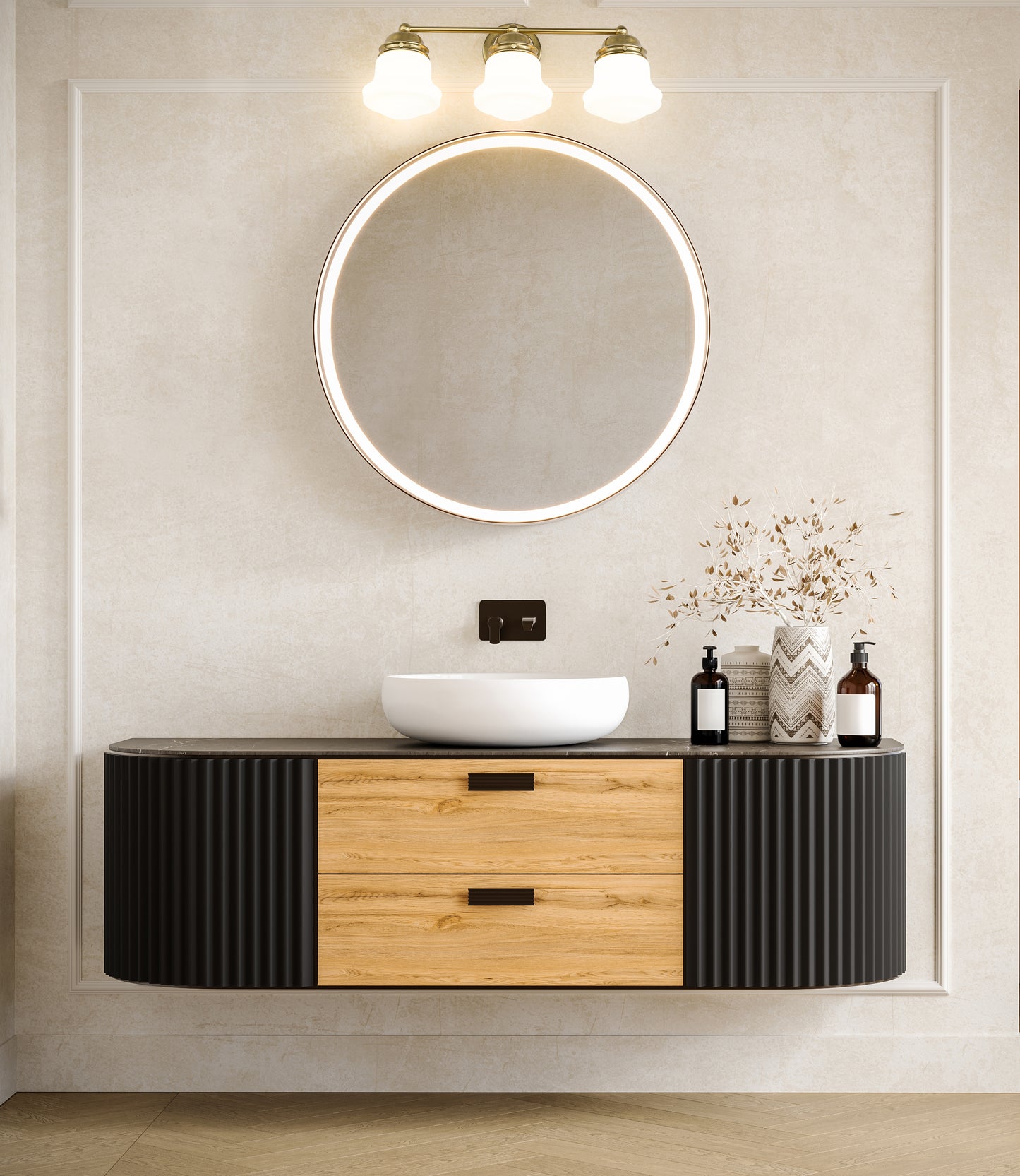 735-3V-LG - Vaughn 3 Light 22" Vanity - Luxe Gold