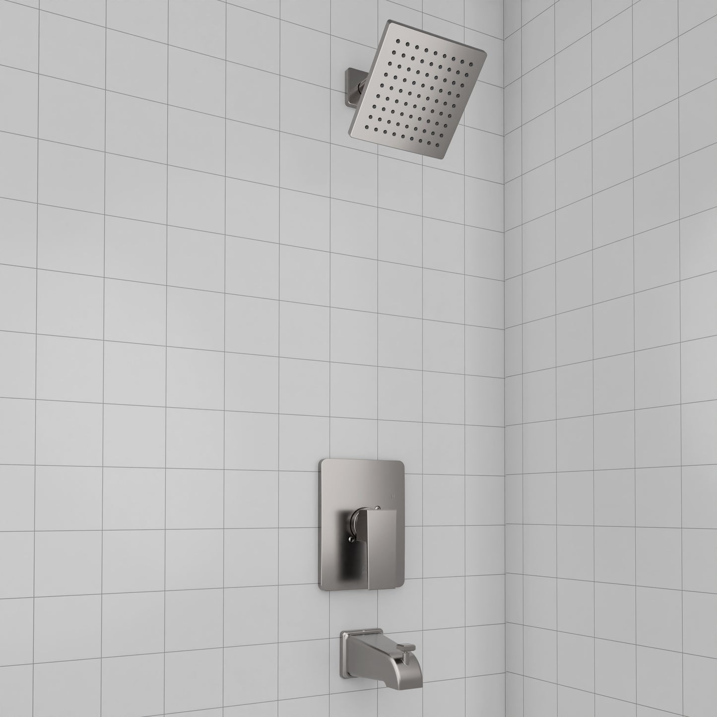 RBCN2-SHS-BN - Rubicon Modern Shower System in Brushed Nickel