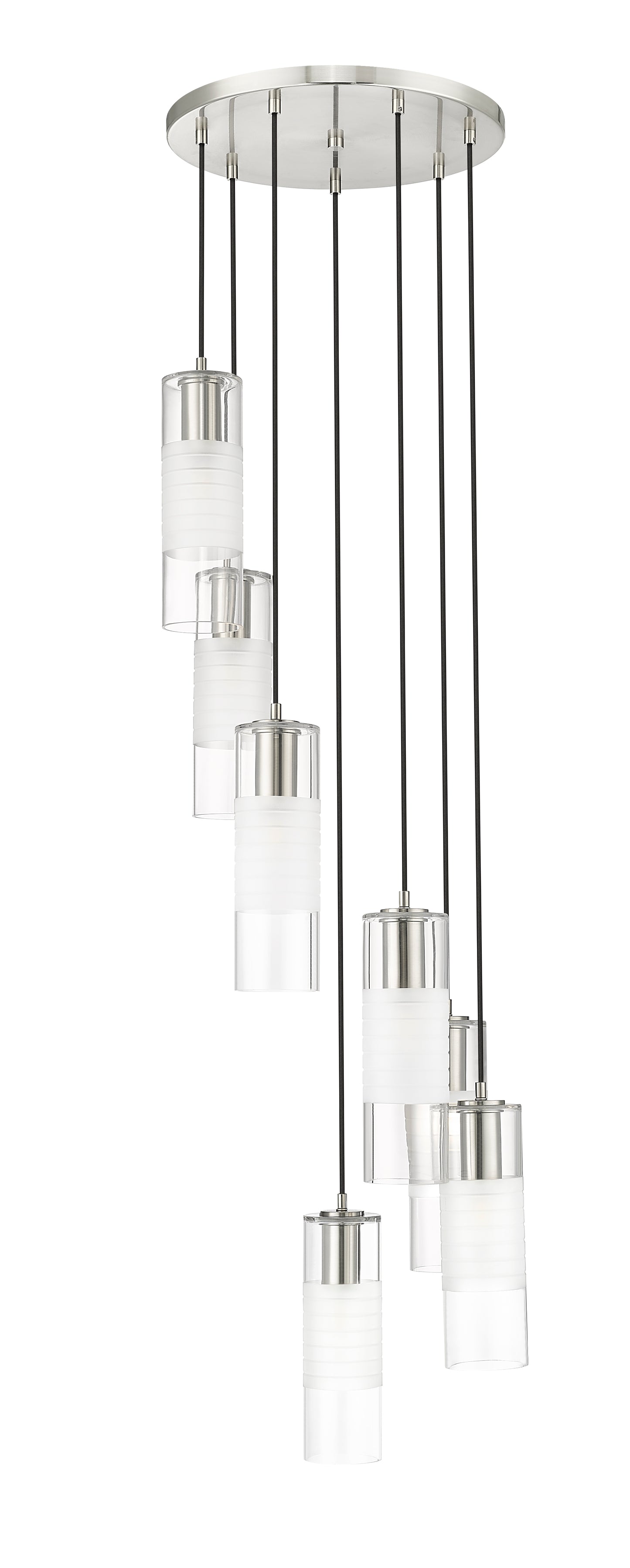 824P-7R-BN - Alton 7 Light 18" Chandelier - Brushed Nickel