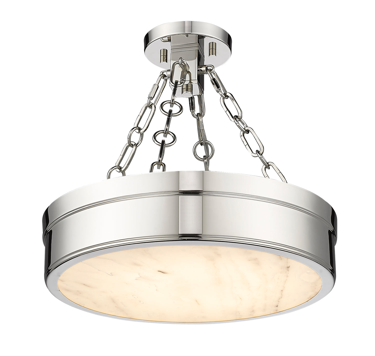 1944SF15-PN-LED - Anders 1 Light Semi Flush 15" Mount - Polished Nickel