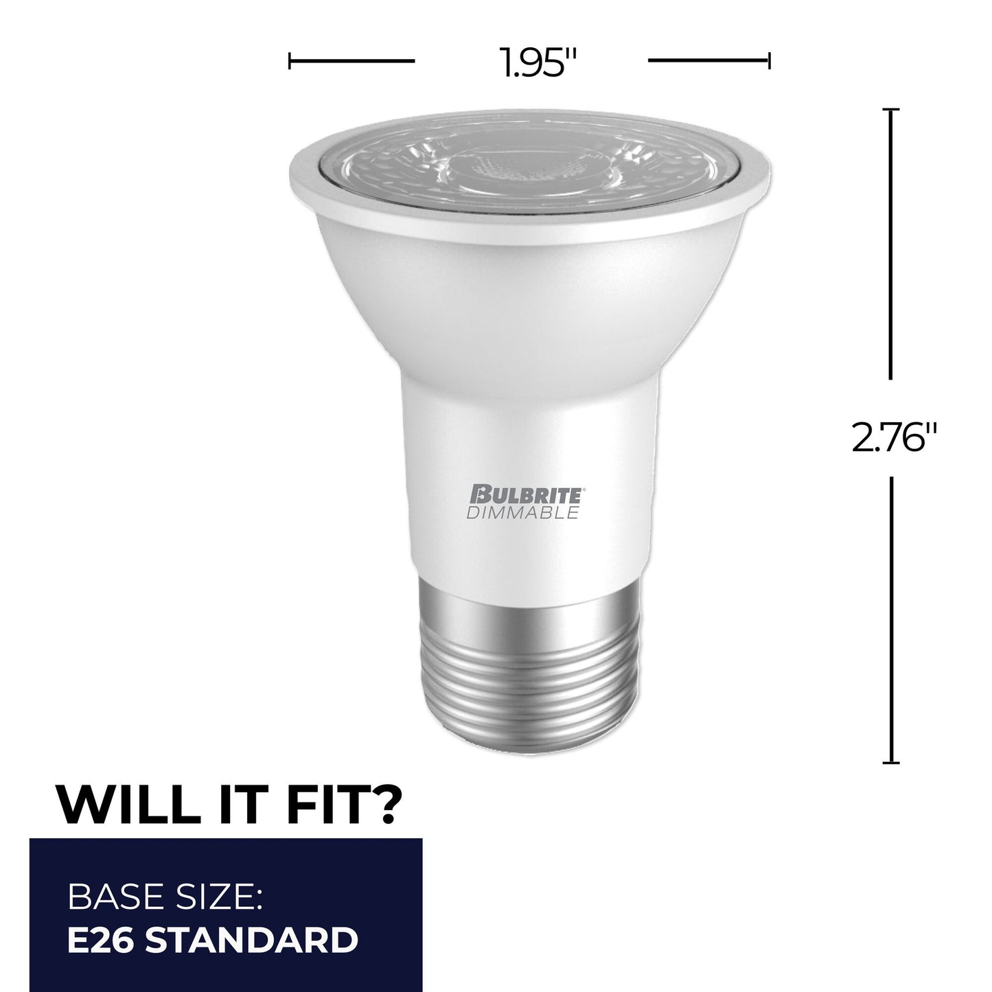 771117 - Dimmable Frost PAR16 LED Light Bulb - 6.5 Watt - 3000K - 4 Pack