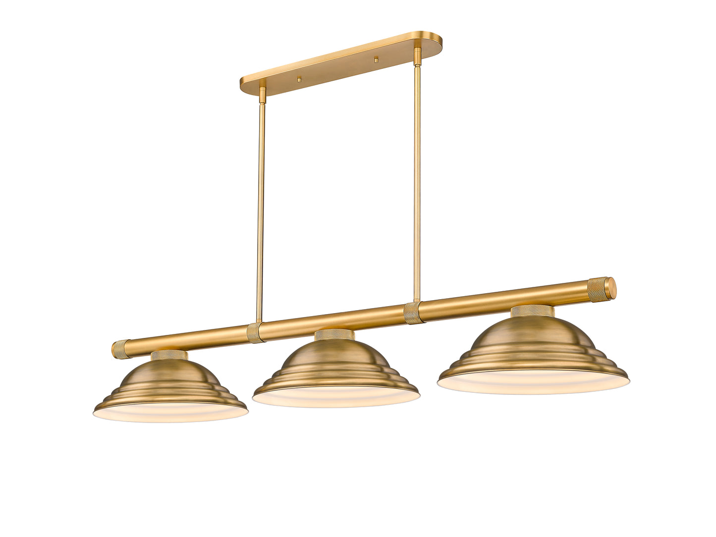 3050-3RB-SRB - Vanguard 3 Light 59" Billiard - Rubbed Brass
