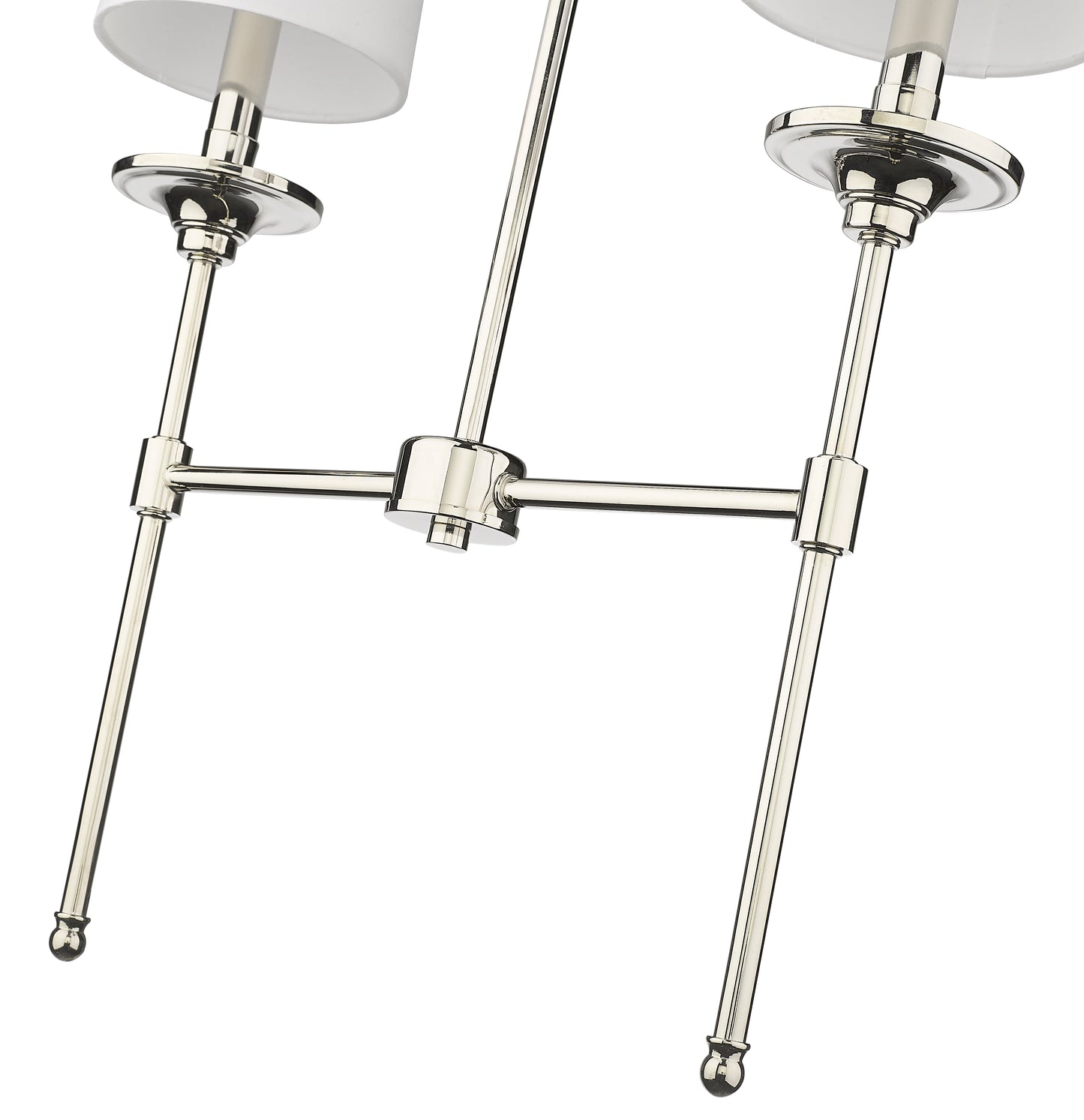 3033-2L-PN - Emily 2 Light Linear 19" Chandelier - Polished Nickel
