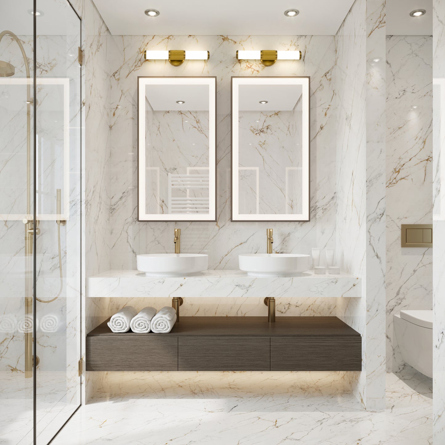 1021-18W-MGLD-LED - Solange 1 Light 18" Vanity - Modern Gold
