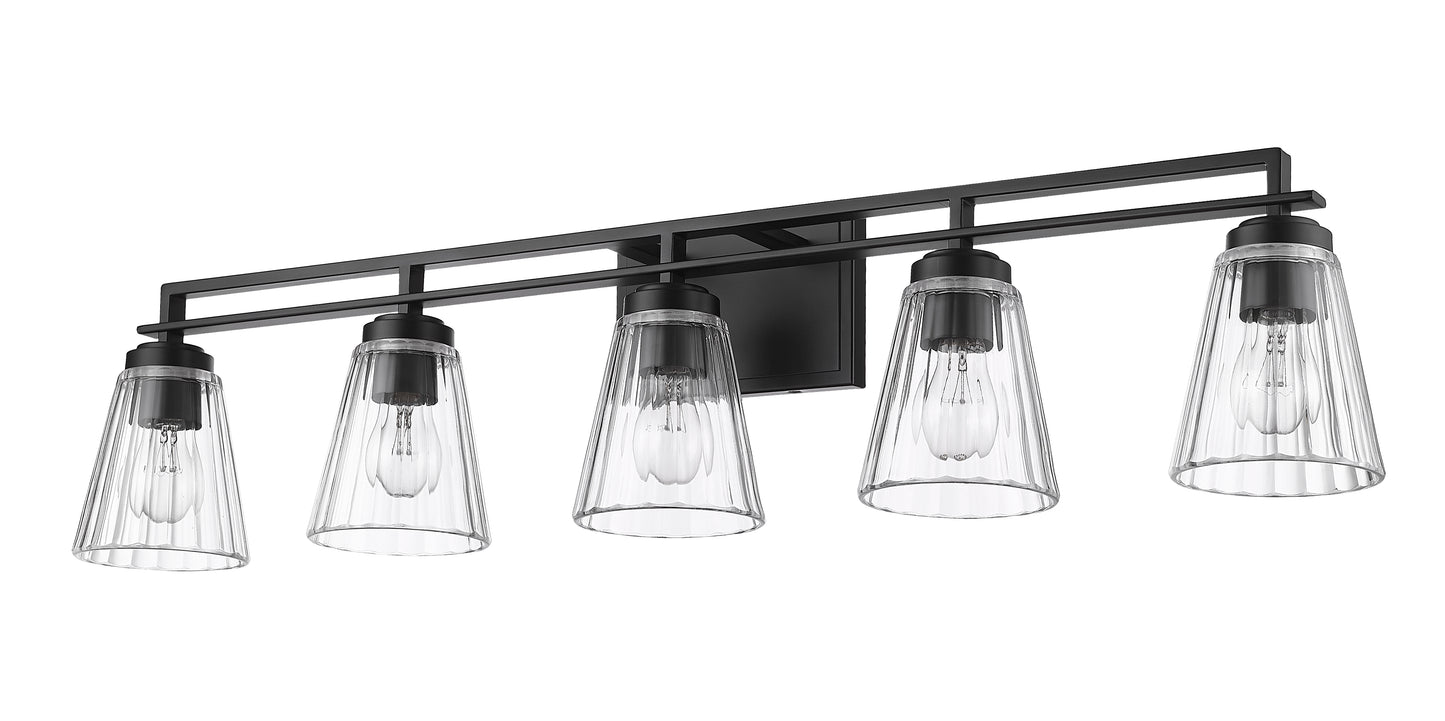 823-5V-MB - Lyna 5 Light 39" Vanity - Matte Black