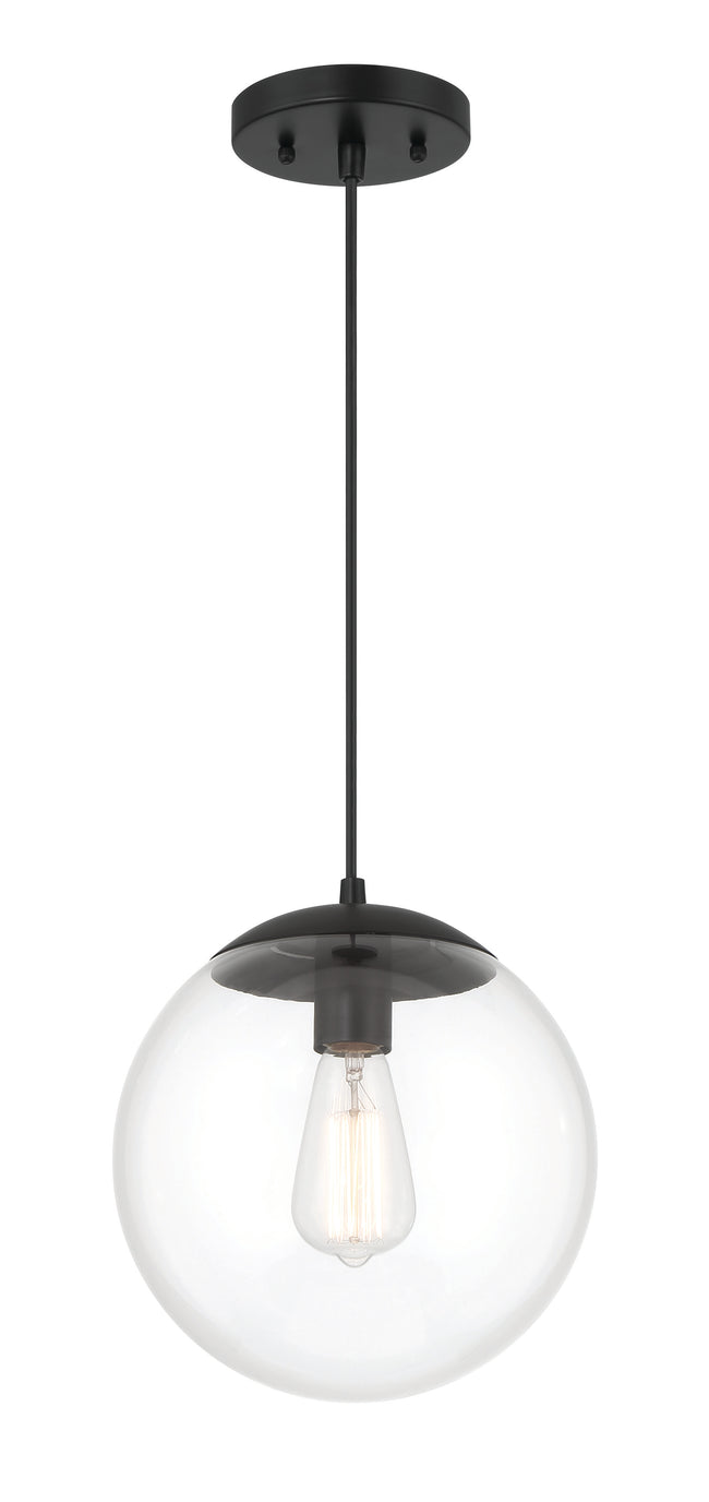 56891-FB - Gaze 1 Light 10" Wide Pendant - Flat Black