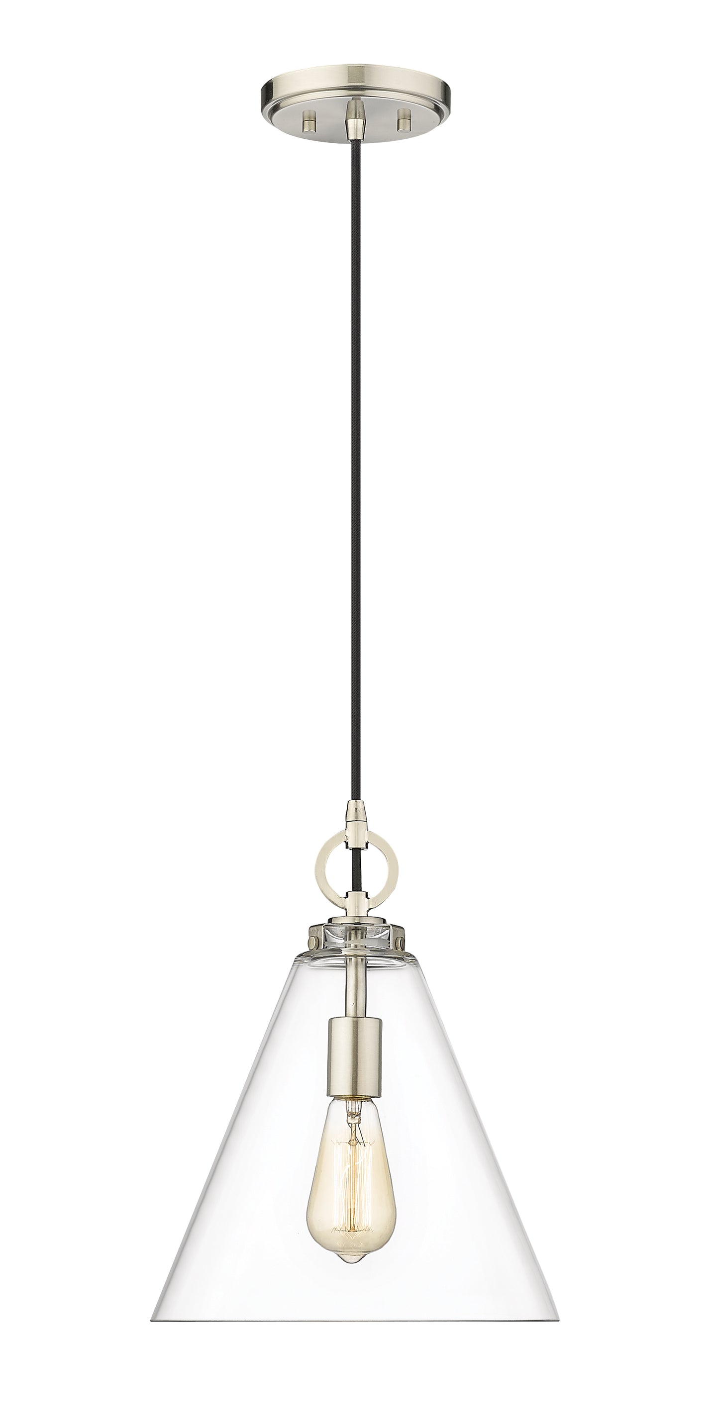 3034P11-BN - Harper 1 Light 12" Pendant - Brushed Nickel