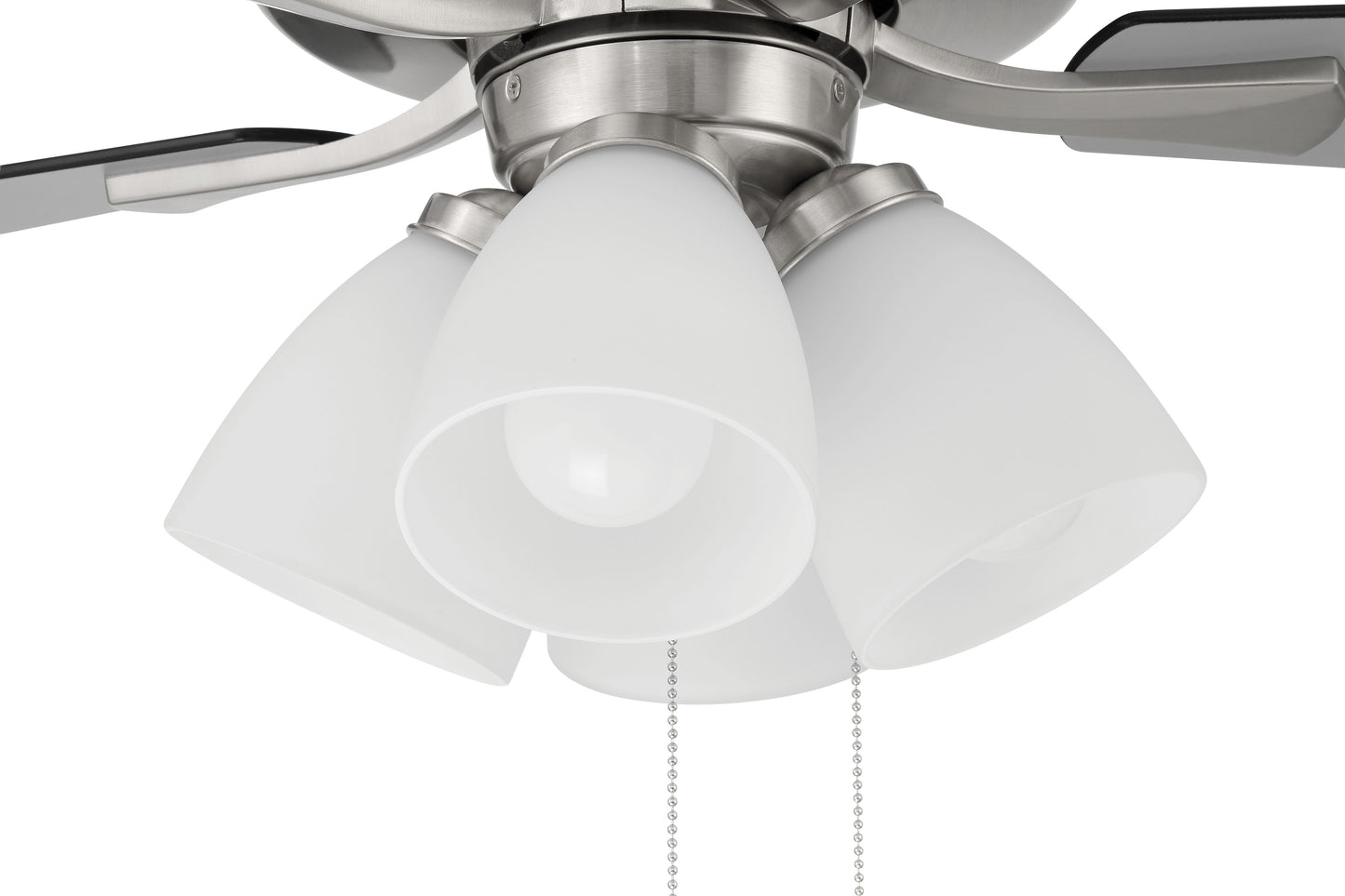 ECF114BNK5-BNGW - Eos Frost 4 Light 52" 5 Blade Ceiling Fan with Light Kit - Brushed Nickel