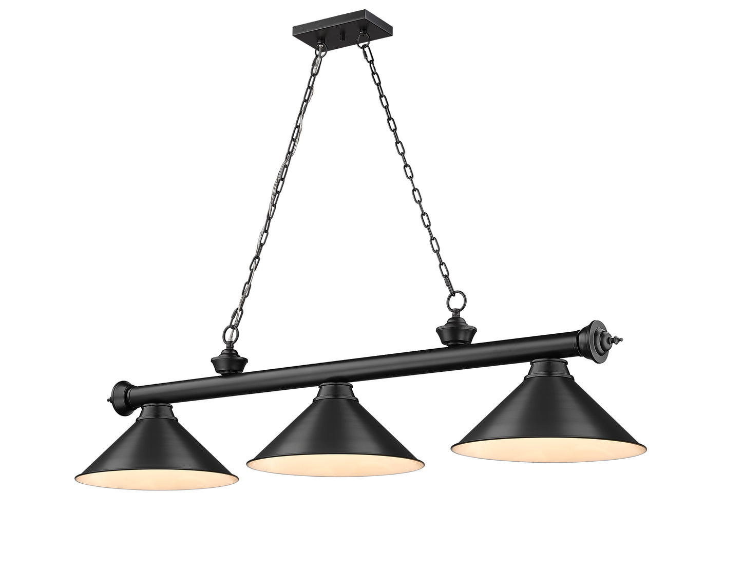 2306-3MB-MB15 - Cordon 3 Light 57" Billiard - Matte Black