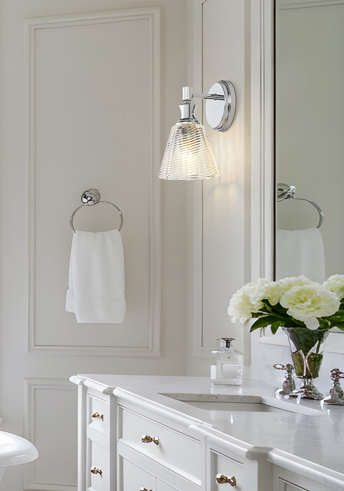 7704-1S-CH - Auden 1 Light Wall 10" Sconce - Chrome