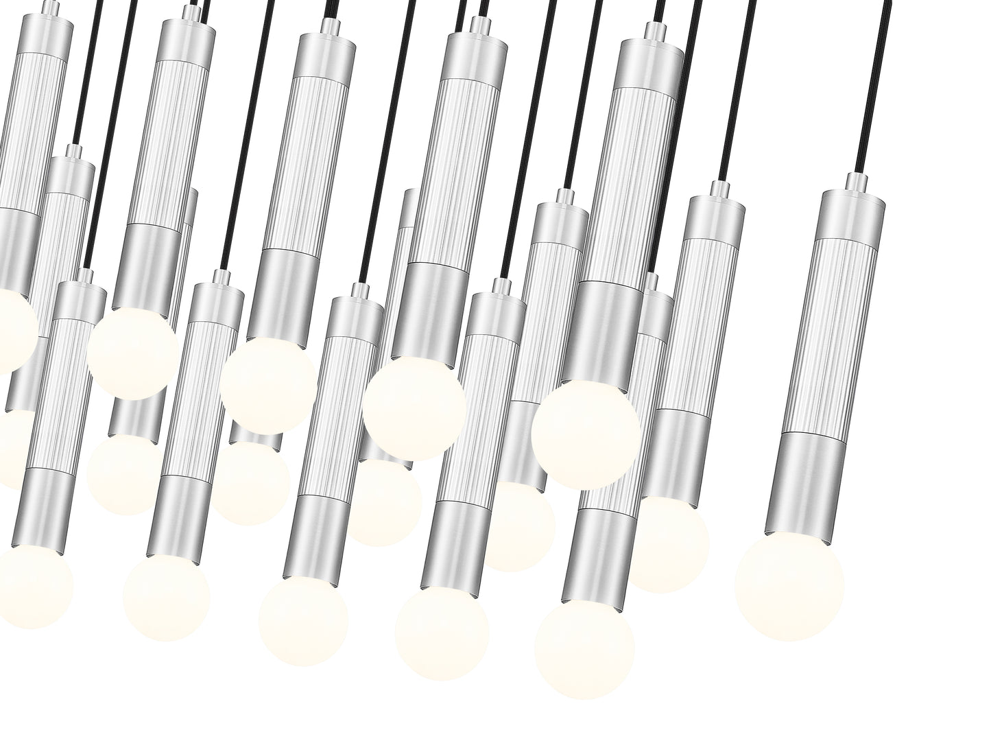 1956P-23L-BN - Stari 23 Light Linear 54" Chandelier - Brushed Nickel
