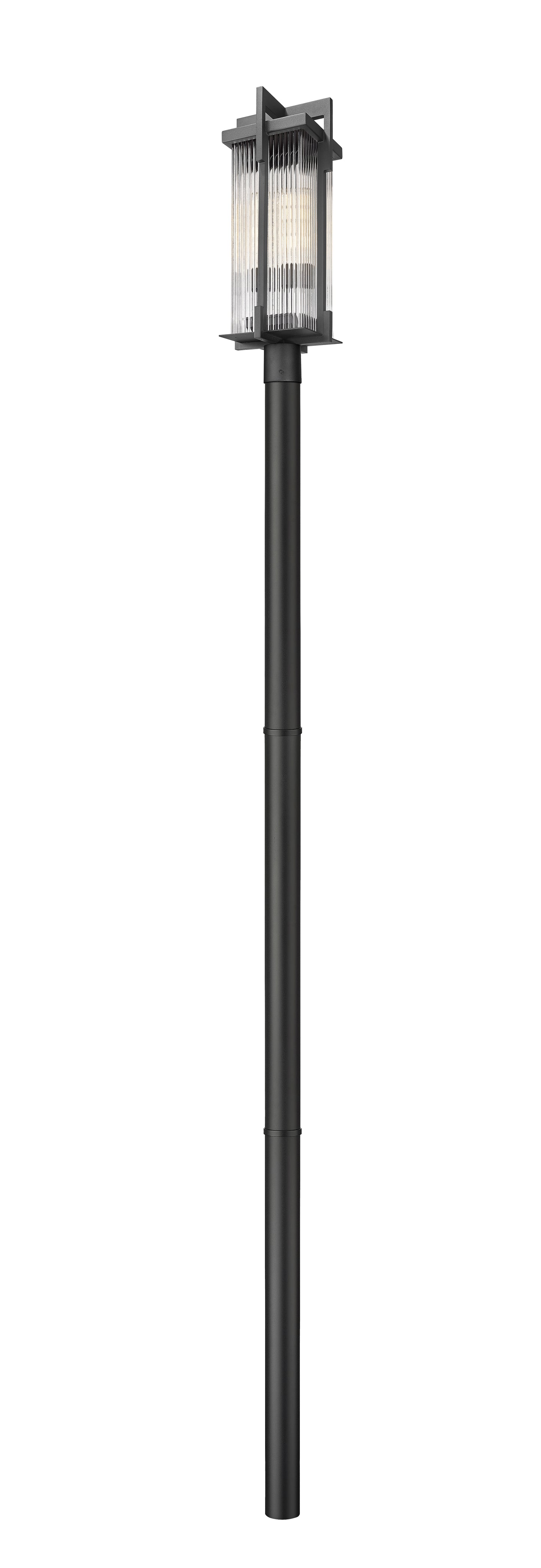 5031PHBR-5009P96-BK - Fortis 2 Light Outdoor Post Mounted 120" Fixture - Sand Black