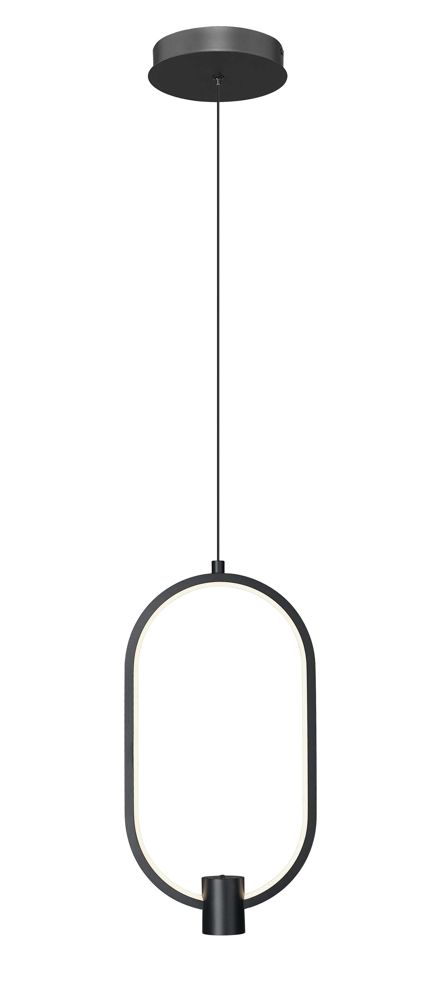 4101-8MB-LED - Saros 1 Light 9" Pendant - Matte Black