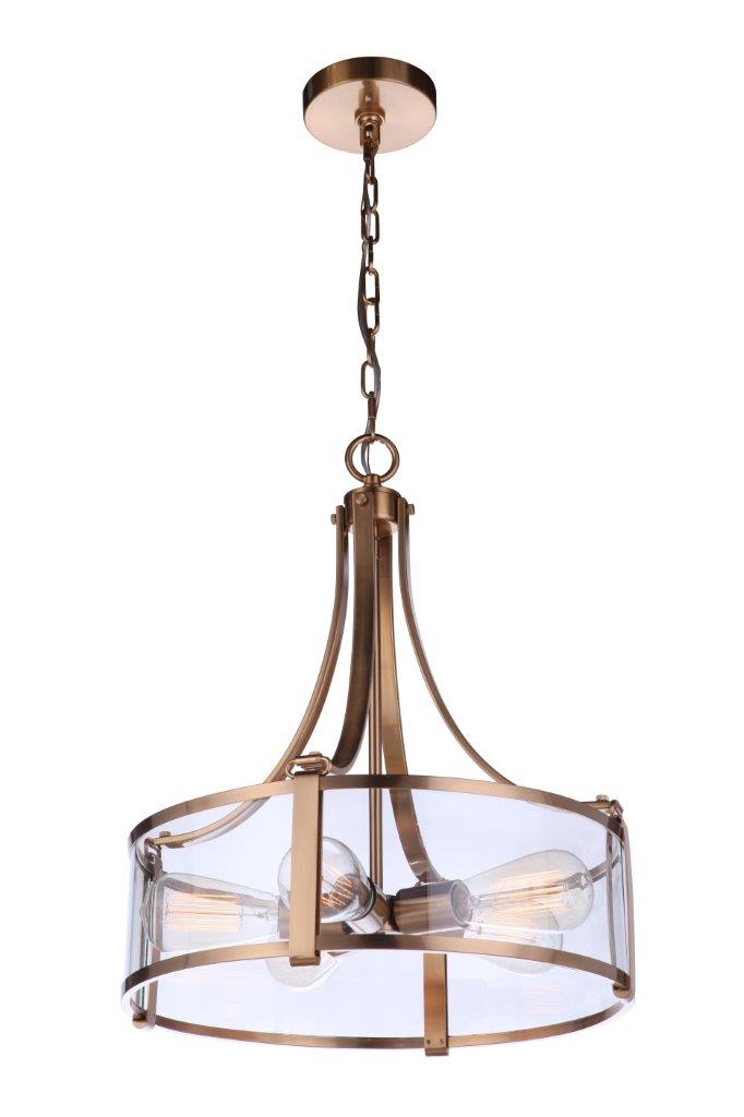 55395-SB - Elliot 5 Light 16" Wide Pendant - Satin Brass