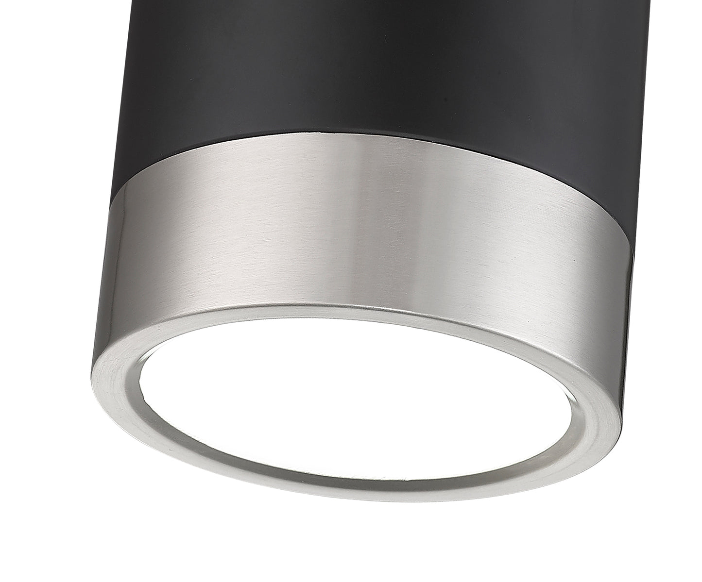 1006F6-MB-BN-LED - Algar 1 Light Flush 6" Mount - Matte Black / Brushed Nickel