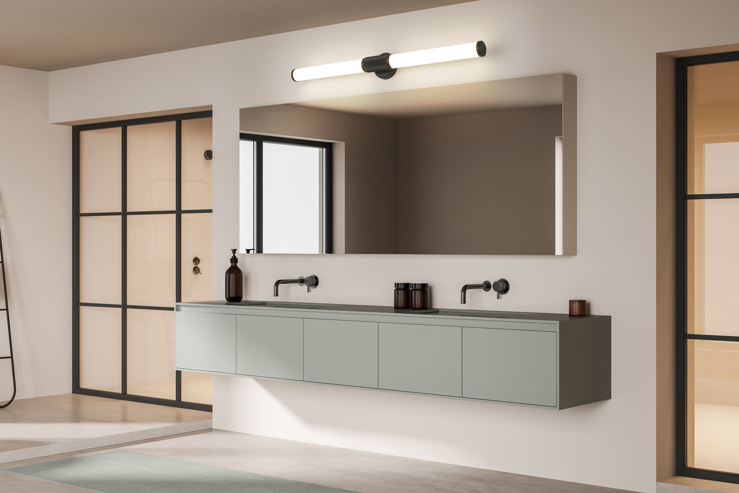 1021-40W-MB-LED - Solange 1 Light 40" Vanity - Matte Black