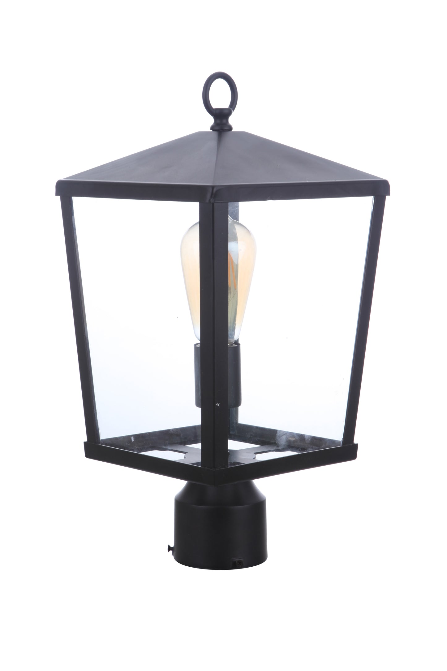 ZA4615-MN - Olsen 1 Light 16" High Post Mount - Midnight