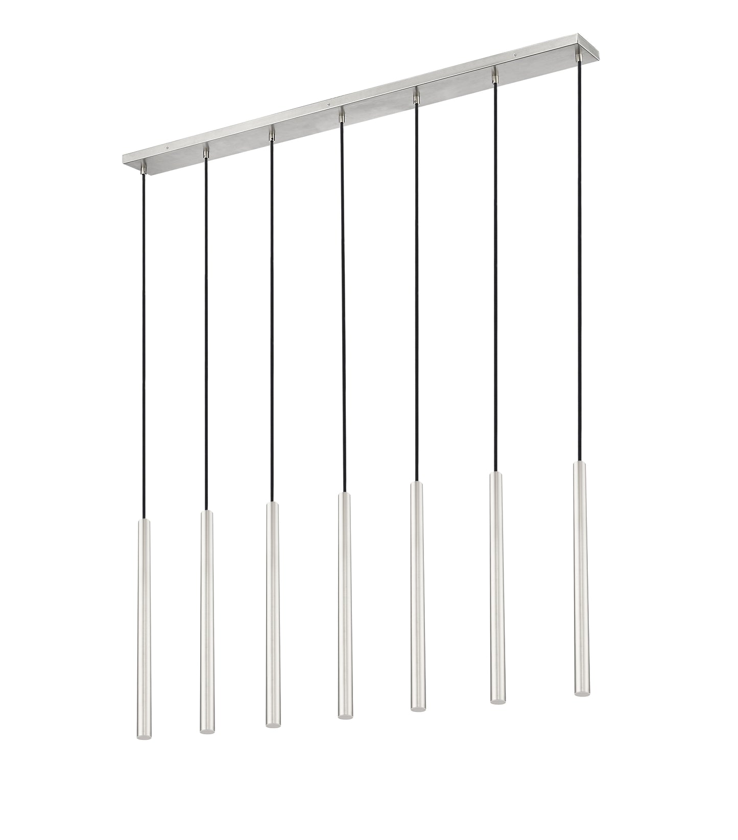 919MP24-7L-BN-LED - Forest 7 Light Linear 54" Chandelier - Brushed Nickel