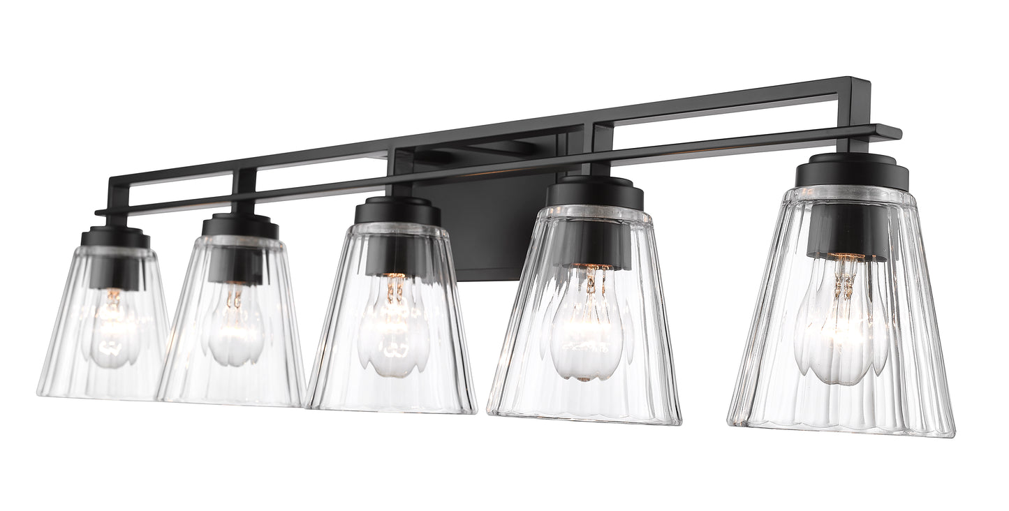 823-5V-MB - Lyna 5 Light 39" Vanity - Matte Black